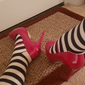 Red Aldo Platform High Heel Shoes